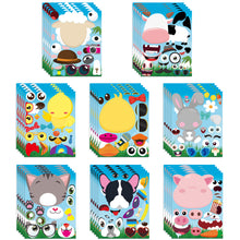 Load image into Gallery viewer, TICIAGA 40pcs Farm Animal Make-a-face Kids Stickers Sheets, Make Your Own Farm Animal Stickers Fun Craft Project for Kids, 40pcs Barnyard Animal Mix and Match Stickers Kids Party Favor, Class Reward