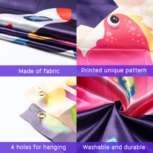 Load image into Gallery viewer, TICIAGA Outer Space Photo Door Banner, Large Polyester Astronaut Face Photography Banner Background, Astronaut Pretend Play Party Game Photo Props Backdrop Props, Universe Space Theme Party Supply