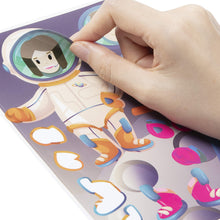 Load image into Gallery viewer, TICIAGA 36pcs Outer Space Make-a-face Stickers Sheets, Make Your Own Astronaut Stickers, Fun Craft Project for Kids, Over 500pcs Mix and Match Stickers Gifts Bag Stuffers, Mix of Alien, Rocket, Ship