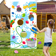 Load image into Gallery viewer, TICIAGA Toss Game Banner for Water Balloons, 4 Score Holes Shooter Target for Water Gun, Swimming Pool Fun Addition Toy for Throwing Water Bomb, Summer Splash Fun for Kids Adults, Pool Party Supplies
