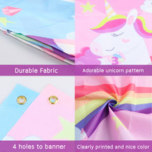 Load image into Gallery viewer, TICIAGA Rainbow Unicorn Bean Bag Toss Game with 4 Bean Bags, Fun Indoor Outdoor Game for Kids and Adults, Unicorn Banner for Unicorn Party Decoration Supplies, Class Activity , Picnic Time
