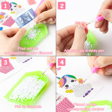 Load image into Gallery viewer, 12pcs Unicorn 5D Diamond Painting Kit for Kids, Rainbow Unicorn Stick Paint With Diamonds by Numbers DIY Kit, Full Drill Unicorn Diamond Art Craft, Unicorn Mosaic Stickers, Animal Diamond Painting
