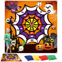 Load image into Gallery viewer, TICIAGA Halloween Lawn Dart Game, Outdoor Toss Game with 4 Bean Bags On Halloween Lawn Mat, Indoor Halloween Party Game for Kids, Yard Throwing Game for Family, Halloween Party Decoration Supplies
